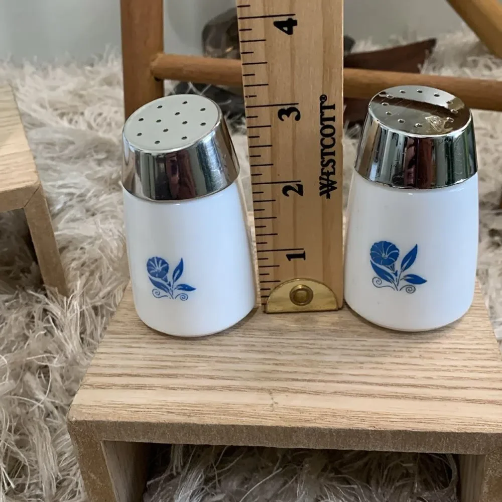 Vintage Santa Barbara Dispensers Dripcut Starline White With Blue Floral‎ Design